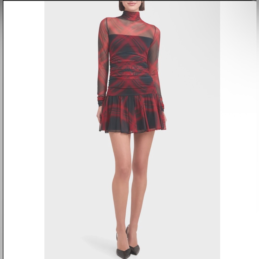Amanda Uprichard Red and Black Dress